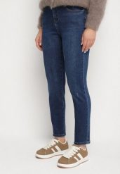 Niebieskie Jeansy z Domieszką Wiskozy o Kroju Skinny z Regularnym Stanem Zenisa. Niebieskie jeansy damskie Born2be. Za 119.99 zł.