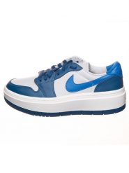 Air Jordan Skórzane sneakersy "1 Elevate Low'' w kolorze biało-niebieskim rozmiar: 38. Białe obuwie sportowe damskie AIR JORDAN, bez zapięcia. Za 289.88 zł.
