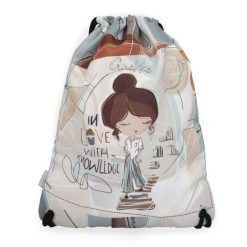 Worek damski Anekke, wykonany z lekkiego materiału tekstylnego z dekoracyjnym nadrukiem zamykany na ściągacz ze sznurkami, szary, 42484-003. Szare torebki klasyczne damskie Anekke, z nadrukiem, bez dodatków. Za 119.00 zł.