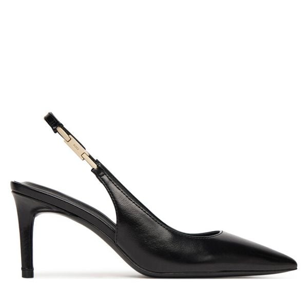 Szpilki BOSS. Czarne szpilki damskie Boss, bez wzorów, bez obcasa, na szpilce, bez zapięcia. Za 559.99 zł.