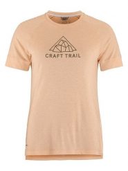 Craft Koszulka "ADV Trail Wool" w kolorze pomarańczowym rozmiar: M. Pomarańczowe bluzki damskie Craft, m, bez wzorów, bez kołnierzyka, bez ramiączek. Za 109.95 zł.