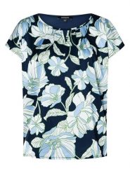 More & More Koszulka w kolorze granatowo-błękitnym rozmiar: 46. Niebieskie bluzki damskie More & More, bez wzorów, bez kołnierzyka, bez ramiączek. Za 78.99 zł.