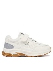 Calvin Klein Sneakersy V1X9-83483-1695 M Kremowy. Białe buty sportowe dziewczęce Calvin Klein, ze skóry, bez zapięcia. Za 339.99 zł.