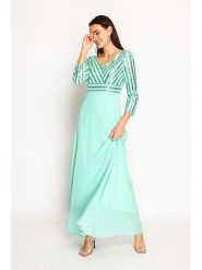 ASSUILI Sukienka w kolorze jasnozielonym rozmiar: 40. Zielone sukienki damskie Assuili, bez wzorów, klasyczne, bez ramiączek. Za 195.99 zł.