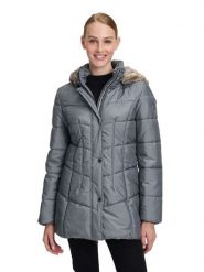 Betty Barclay Płaszcz pikowany w kolorze niebiesko-szarym rozmiar: 40. Niebieskie płaszcze damskie Betty Barclay, bez wzorów, bez kaptura. Za 382.99 zł.