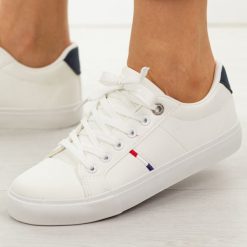 Białe trampki damskie Potocki 16393. Białe obuwie sportowe casual damskie POTOCKI, z dresówki, bez zapięcia. W wyprzedaży za 122.32 zł.