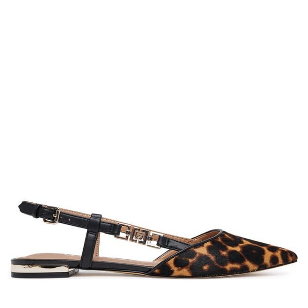 Baleriny Guess. Brązowe balerinki damskie Guess, z aplikacjami. Za 309.99 zł.