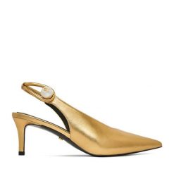 Czółenka GINO ROSSI. Żółte czółenka damskie Gino Rossi, bez wzorów, bez obcasa. Za 399.99 zł.