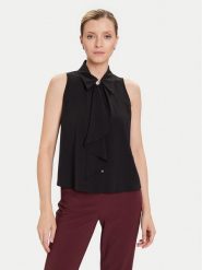 Rinascimento Bluzka CFC0125089003 Czarny Regular Fit. Czarne bluzki damskie Rinascimento, m, bez wzorów, z syntetyku, bez kołnierzyka, bez ramiączek. Za 339.99 zł.