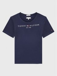 Tommy Hilfiger T-Shirt Essential KG0KG06585 M Granatowy Regular Fit. Niebieskie koszulki i t-shirty dziewczęce Tommy Hilfiger, bez wzorów, z bawełny, bez kołnierzyka, bez ramiączek. Za 119.99 zł.