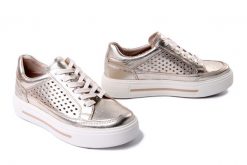 CAPRICE 23719-44 959 platin metal., półbuty damskie. Żółte półbuty damskie Caprice, na lato, bez wzorów, bez obcasa, bez zapięcia. Za 319.92 zł.