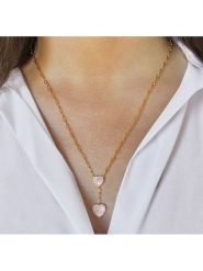 Les Petites Précieuses Pozłacany naszyjnik z cyrkoniami - dł. 45 cm rozmiar: onesize. Różowe naszyjniki damskie Les Petites Précieuses, z cyrkonią, pozłacane. Za 260.99 zł.