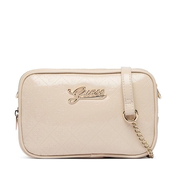 Torebka Guess. Brązowe listonoszki damskie Guess, z aplikacjami, bez dodatków. Za 234.99 zł.