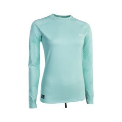 Koszulka surfingowa damska ION Lycra LS crystal blue. Niebieskie bluzki damskie ION, xl, bez wzorów, z lycry, bez kołnierzyka, bez ramiączek. Za 199.00 zł.