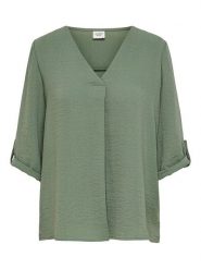 JDY Bluzka w kolorze khaki rozmiar: 40. Brązowe bluzki damskie JDY, bez wzorów, bez kołnierzyka, bez ramiączek. Za 74.99 zł.