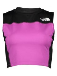 The North Face Top sportowy w kolorze fioletowo-żółtym rozmiar: XL. Czarne koszulki sportowe damskie The North Face, xl, bez wzorów, bez ramiączek. Za 131.43 zł.