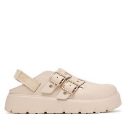Sandały Crocs. Brązowe sandały damskie Crocs, bez wzorów, bez obcasa, na płaskiej podeszwie, bez zapięcia. Za 319.99 zł.