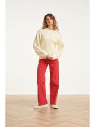 Smashed Lemon Dżinsy - Flared fit - w kolorze czerwonym rozmiar: XS. Czerwone jeansy damskie Smashed Lemon. Za 104.99 zł.