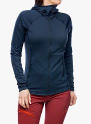 Bluza turystyczna damska Montane Protium Lite Hoodie. Niebieskie bluzy damskie Montane, l, bez wzorów, z materiału, bez kaptura. Za 302.49 zł.