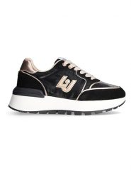 Liu Jo Sneakersy w kolorze różowozłoto-czarnym rozmiar: 39. Czarne obuwie sportowe damskie Liu Jo, z materiału, bez zapięcia. Za 382.13 zł.