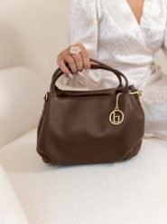 Lia Biassoni Skórzana torebka "Taro" w kolorze brązowym - 28 x 25 x 18 cm rozmiar: onesize. Brązowe torebki klasyczne damskie Lia Biassoni, z materiału, przez ramię, bez dodatków. Za 260.99 zł.