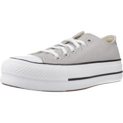 Buty CONVERSE CHUCK TAYLOR ALL STAR LIFT OX Szary. Szare obuwie trekkingowe damskie Converse, z tkaniny, bez zapięcia. Za 490.00 zł.