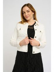 Kaffe Kurtka dżinsowa w kolorze białym rozmiar: 36. Białe kurtki damskie Kaffe, bez wzorów, bez kaptura. Za 113.99 zł.