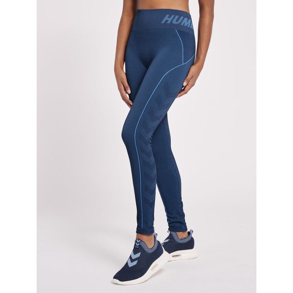 Damskie legginsy mid-rise Hummel TE Christel. Niebieskie legginsy damskie Hummel, s, bez wzorów. Za 115.50 zł.