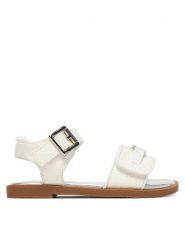 MICHAEL Michael Kors Sandały Kieran MK03828101 Biały. Białe sandały dziewczęce MICHAEL Michael Kors, ze skóry, bez obcasa, bez zapięcia. Za 339.99 zł.