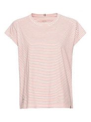 Camel Active Koszulka w kolorze biało-różowym rozmiar: XS. Białe bluzki damskie Camel Active, xs, bez wzorów, z bawełny, bez kołnierzyka, bez ramiączek. Za 83.42 zł.