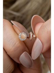 Heliophilia Pozłacane kolczyki-wkrętki z cyrkoniami rozmiar: onesize. Czerwone kolczyki damskie Heliophilia, z cyrkonią, pozłacane. Za 32.95 zł.