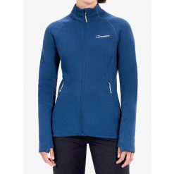 Bluza polarowa damska Berghaus Kinetic Powerstretch Jkt Af. Niebieskie bluzy damskie Berghaus, bez wzorów, z polaru, bez kaptura. Za 648.99 zł.