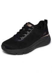 Buty SKECHERS BOBS ARCH FIT ELEV8 Czarny. Czarne obuwie trekkingowe damskie Skechers, z materiału, bez zapięcia. Za 283.99 zł.