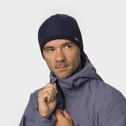 Czapka trekkingowa Alex XL. Niebieskie czapki damskie Eisbär, bez wzorów, z dzianiny. Za 179.99 zł.