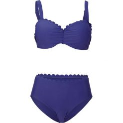 Bikini na fiszbinach (2 części). Niebieskie bikini bonprix, bez wzorów. Za 124.99 zł.