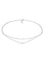 Elli Damski naszyjnik Choker warstwowy z kulkowym łańcuszkiem z kwarcem różowym pozłacane srebro 925 Sterling Silver Naszyjniki 1 ct. Czerwone naszyjniki damskie Elli, z kwarcem, pozłacane. Za 221.39 zł.