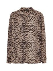 Ilse Jacobsen Bluzka w kolorze jasnobrązowo-czarnym rozmiar: 44. Brązowe bluzki damskie Ilse Jacobsen, bez wzorów, z wiskozy, bez kołnierzyka, bez ramiączek. Za 113.99 zł.