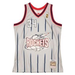Koszulka NBA Houston Rockets Hakeem Olajuwon. Szare koszulki damskie Mitchell & Ness, bez wzorów, bez kołnierzyka, bez ramiączek. Za 577.00 zł.