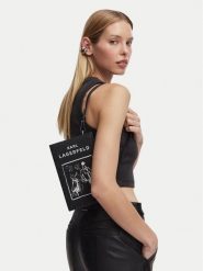 KARL LAGERFELD Torebka B3W30110 Czarny. Czarne torebki klasyczne damskie KARL LAGERFELD, ze skóry, bez dodatków. Za 999.99 zł.