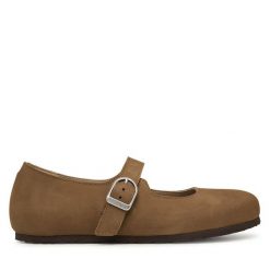 Baleriny Birkenstock. Brązowe balerinki damskie Birkenstock, bez wzorów. Za 629.99 zł.