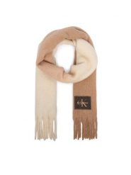 Calvin Klein Szalik LV04F8103G Beżowy. Brązowe szaliki damskie Calvin Klein, bez wzorów, z poliesteru. Za 329.99 zł.