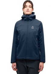 Haglöfs Kurtka softshellowa "Move" w kolorze granatowym rozmiar: XS. Niebieskie kurtki sportowe damskie Haglöfs, xs, bez wzorów, bez kaptura. Za 382.99 zł.