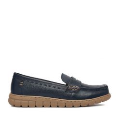 Mokasyny Go Soft. Niebieskie mokasyny damskie GO SOFT, bez obcasa. Za 219.99 zł.