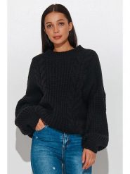 Numinou Sweter w kolorze czarnym rozmiar: onesize. Czarne swetry klasyczne damskie Numinou, z wełny, bez kołnierzyka. Za 87.81 zł.