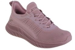 Kapcie SKECHERS BOBS GEO-NEW AESTHETICS SLIP-INS Rose. Czerwone kapcie damskie Skechers, z materiału. Za 249.99 zł.