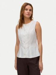 Vero Moda Kamizelka Selma 10345675 Biały Regular Fit. Białe kamizelki damskie Vero Moda, xs, bez wzorów, z bawełny, bez kaptura. Za 159.99 zł.