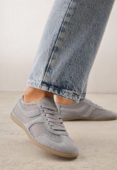 Niebieskie Siateczkowe Sneakersy w Stylu Tenisówek Adranella. Niebieskie obuwie sportowe damskie Renee, bez zapięcia, tenisowe. Za 79.99 zł.