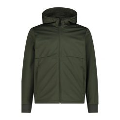 Kurtka damska softshell z kapturem CMP. Zielone kurtki damskie CMP, na zimę, bez wzorów, z materiału, z kapturem. Za 425.15 zł.