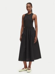 Tommy Jeans Sukienka letnia DW0DW22593 Czarny Regular Fit. Czarne sukienki damskie Tommy Jeans, bez wzorów, z bawełny, bez ramiączek. Za 409.99 zł.