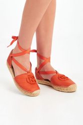 Espadryle skórzane BALDININI. Espadryle damskie Baldinini, bez wzorów, bez obcasa, na koturnie. W wyprzedaży za 725.45 zł.